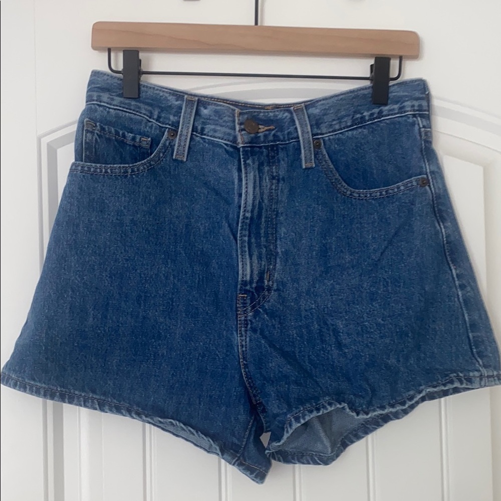 Levi's Blue Jean Shorts High-Waisted Vintage Style